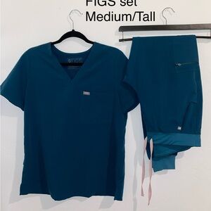 Figs Blue Short Sleeve Tee